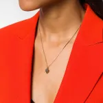 Колье с черепом Pave Alexander McQueen, золото - фото 4