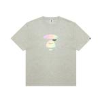 Футболка с принтом логотипа A Bathing APE Aape, серо-белый - фото