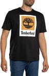 Timberland мужская футболка Square Stack Logo, Black - фото 2