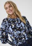 Блуза Kaffe Blouse, Black Blue Graphic Strokes/Blue - фото 4