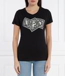 Футболка женская Liu Jo со стразами, черный - фото