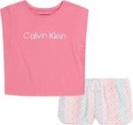 Комплект шорт Calvin Klein для девочек, 2 предмета, Wild Orchid - фото