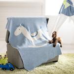 Плед Safavieh Tater Trot с принтом, синий - фото