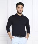 Поло мужское Boss шерстяное с длинным рукавом, синий - фото 3