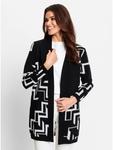 Длинный кардиган в черно-белом узоре WITT WEIDEN - фото