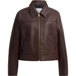 COACH Кожаная куртка женская, Brown - фото