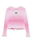 Кардиган с эффектом омбре MSGM Kids, розовый - фото 2
