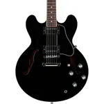 Электрогитара Gibson ES-335 полузакрытого типа, винтажный черный цвет - фото