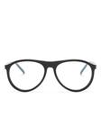 Saint Laurent Eyewear очки-пилоты с логотипом, черный - фото