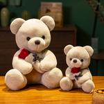 Плюшевая игрушка медведь с цветами Lionf, серый - фото 4