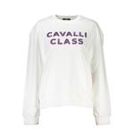 Белый хлопковый женский свитер Cavalli Class - фото