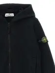 Худи на молнии с нашивкой-логотипом Stone Island Junior, черный - фото 3