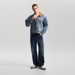 Lee Джинсовые куртки мужские Medium Blue Lapel Moderate Patch - фото 5