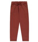 Полосатые хлопковые брюки Leda Caramel, Claret Twin - фото