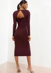 Платье Lipsy EMBELLISHED SHOULDER TRIM LONG SLEEVE BODYCON MIDI, Wine/Purple - фото 3