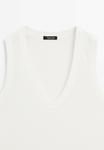 Топ SLEEVELESS Massimo Dutti, белый - фото 10