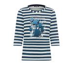 Футболка с полосатым и узорчатым принтом Olsen, Midnight teal - фото 2