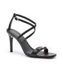 Кожаные босоножки на высоком каблуке Лена Michael Kors, черный - фото