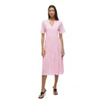 Платье Vila Kawa short sleeve midi, розовый - фото