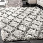nuLOOM Sharika Lattice Shaggy ковер, 122 x 183 см, Ivory - фото