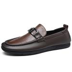 Лоферы мужские черно-коричневые Playboy - фото