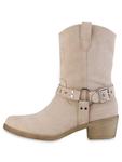 Ботильоны VAN HILL Cowboy Boots Grace, цвет beige velours - фото 2