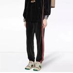 Брюки chenille jogging pant with patch 'black' Gucci, черный - фото 4
