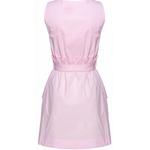 Платье с пуговицами и поясом PINKO, розовый - фото 3