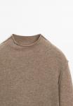 Джемпер Massimo Dutti SWEATER WITH MOCK TURTLENECK, Brown - фото 9