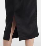 Атласное платье миди Toteme, черный - фото 5