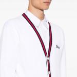 Кардиган с вышитым логотипом GUCCI, белый - фото 6