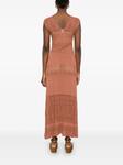 Трикотажное макси-платье TWINSET, коричневый - фото 4