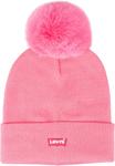 Женская шапка-бини Levi's с манжетами и помпоном, Sherbert - фото 2
