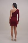 Платье WAL G. EVIE ASYMMETRIC MINI, Wine/Bordeaux - фото 3