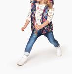 Джинсы среднего синего цвета с вышивкой для девочек LOSAN - фото 4