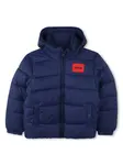Пуховик с логотипом HUGO KIDS, синий - фото 3