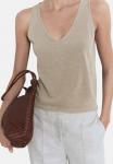 Топ V-NECK Mango, песочный - фото 5
