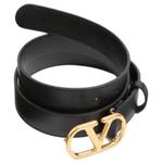 Valentino Ремень из кожи с логотипом, Black - фото 3