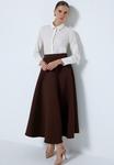 Юбка макси SCUBA Touché Privé, коричневый - фото 5