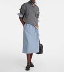 Полосатая хлопковая поло из джерси Miu Miu, Grey - фото 2