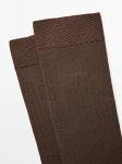 Носки из ребристого смесового шелка Massimo Dutti, Mole Brown - фото 4