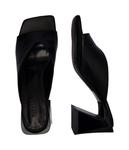 Кожаные тапочки на столбике Alohas, черный - фото 4