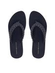 Шлепанцы Tommy Hilfiger Th Wedge Cornrow Beach Sandal FW0FW09037, темно-синий - фото