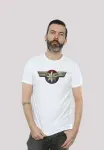 Футболка F4NT4STIC "Marvel Captain Marvel Chest Emblem", принт, белый - фото