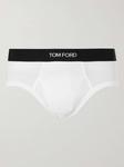 Трусы из эластичного хлопка TOM FORD, белый - фото