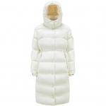 Moncler Утепленное пальто с капюшоном, White - фото