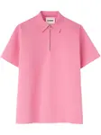 Рубашка поло с воротником на молнии JIL SANDER, розовый - фото