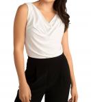 Топ с воротником-хомутиком белого цвета Frank Lyman - фото 2