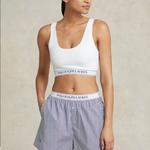 Logo trim Bralette Polo Ralph Lauren, белый - фото 4