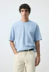 Простая футболка Mango, Bleu Ciel - фото